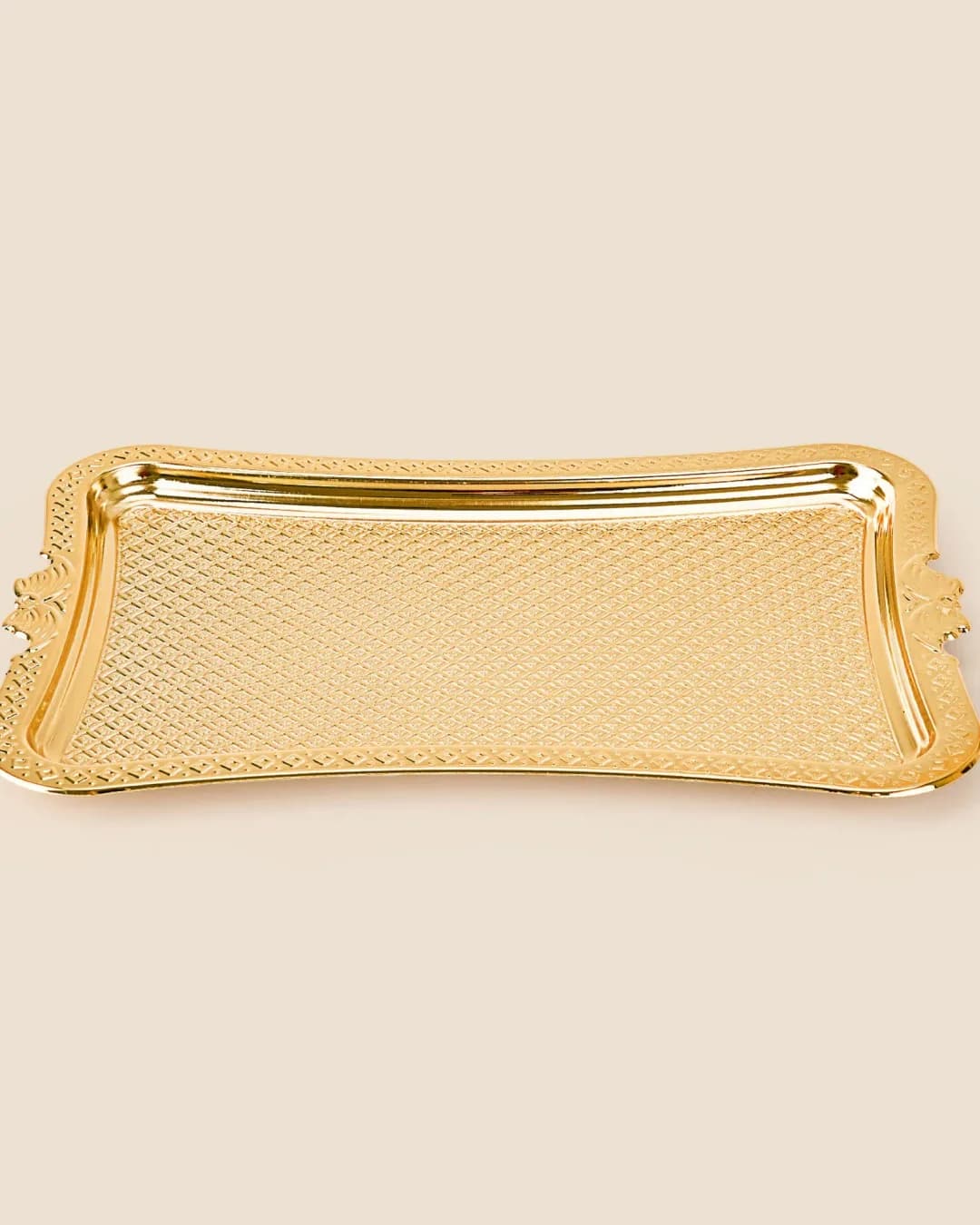 Lg Sunum Tepsi Sekızgen Dalgalı Full Gold - 1. görsel