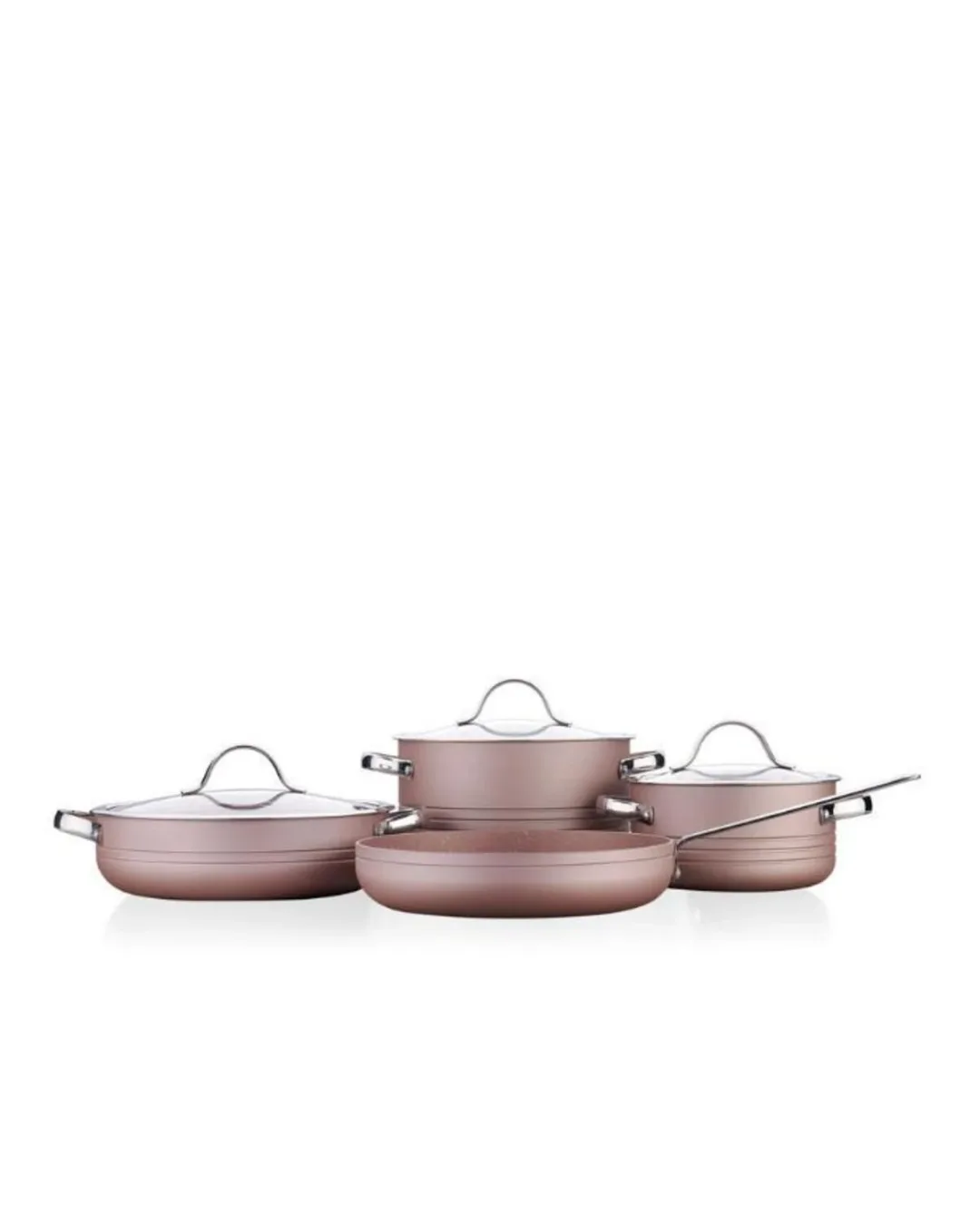 Korkmaz Tencere Set 7 Parça Linea Rosegold A 2619