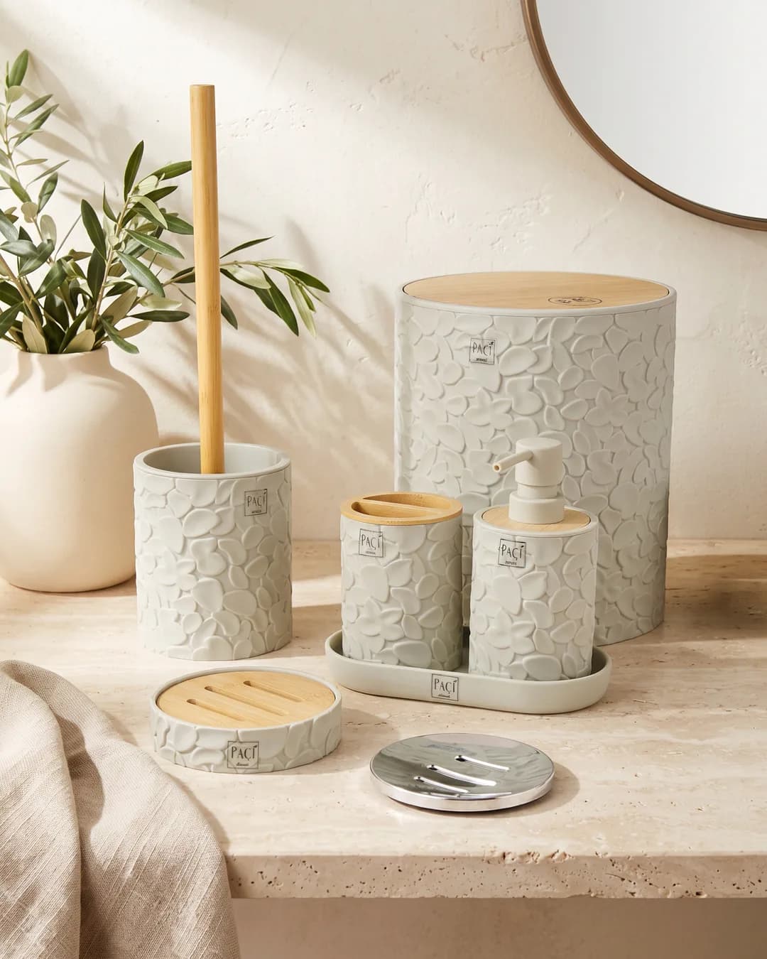 Sener Banyo Seti 5 Li Odette Bej Mtf 900519 - 1. görsel