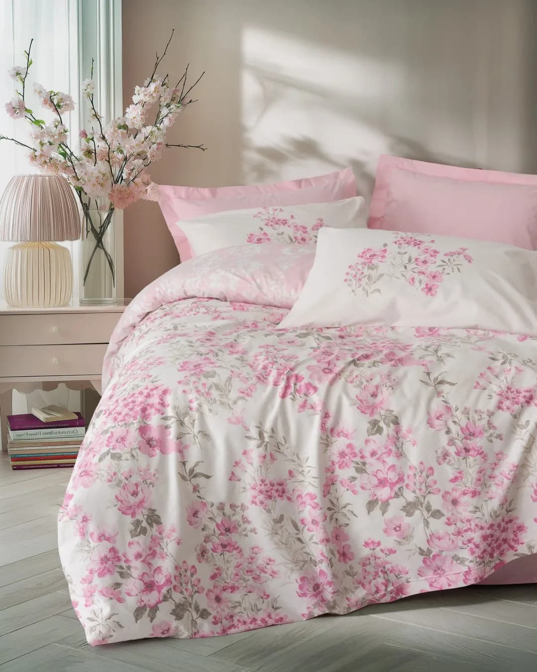 Cotton Box BOX Nevresim Takımı Tek Kişilik Modelıne Ranforce Floren Pembe - 1. görsel