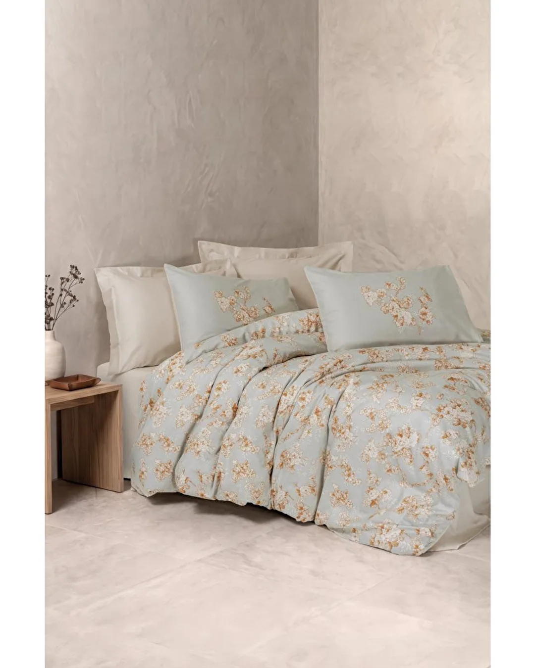 Cotton Box Çift Kişilik Nevresim Takımı Saten Melrose Bej