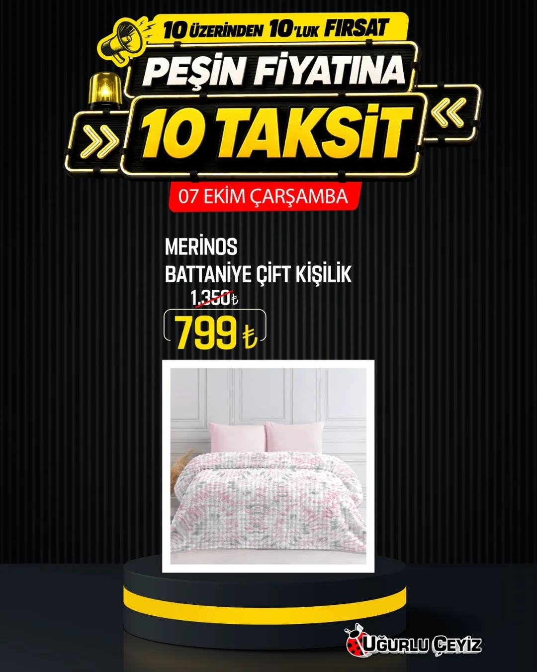 MERİNOS ÇİFT KİŞİLİK BATTANİYE