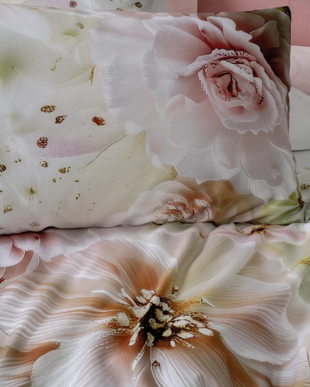 Cotton Box Nevresim Takımı Çift Kişilik 3D Flower Elara Pembe - 1. görsel