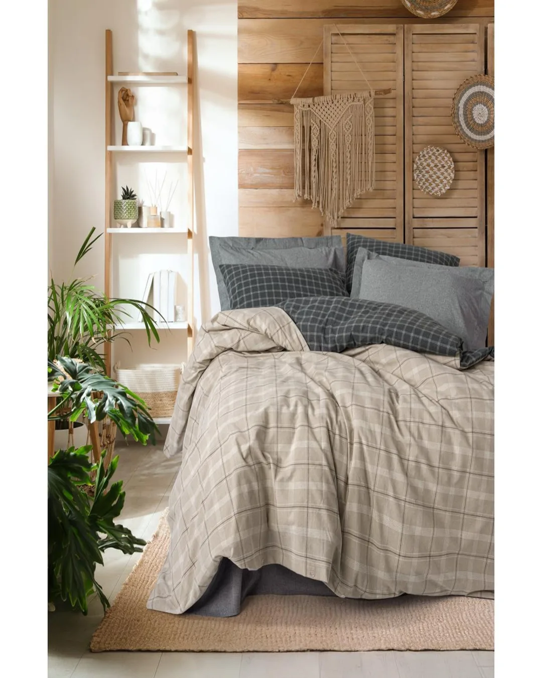Cotton Box Nevresim Takımı Tek Kişilik Warm Rcy Flanel Siiras Gri - 1. görsel