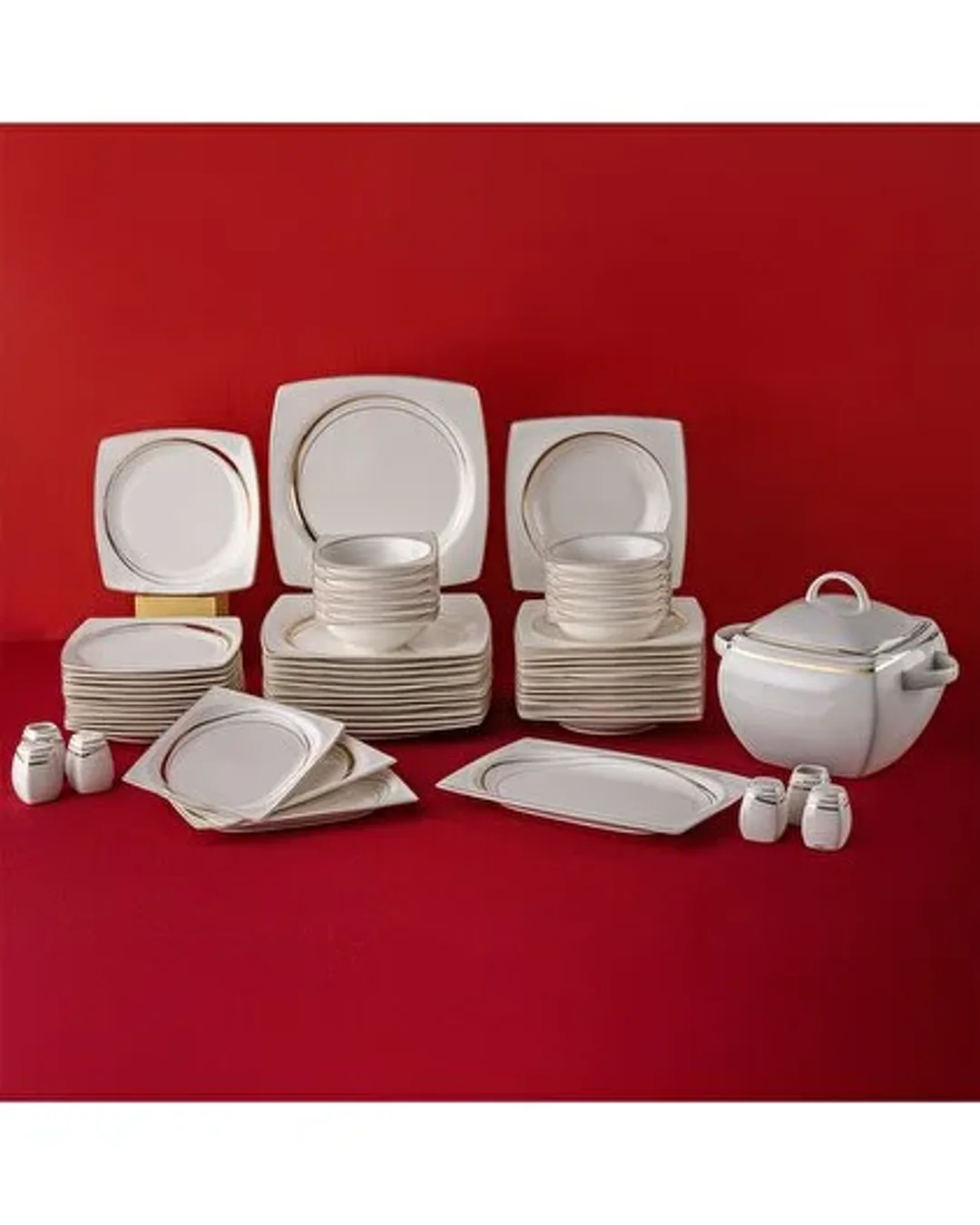 Emsan Yemek Takımı 61 Parça Fine Bone Hale Gold -