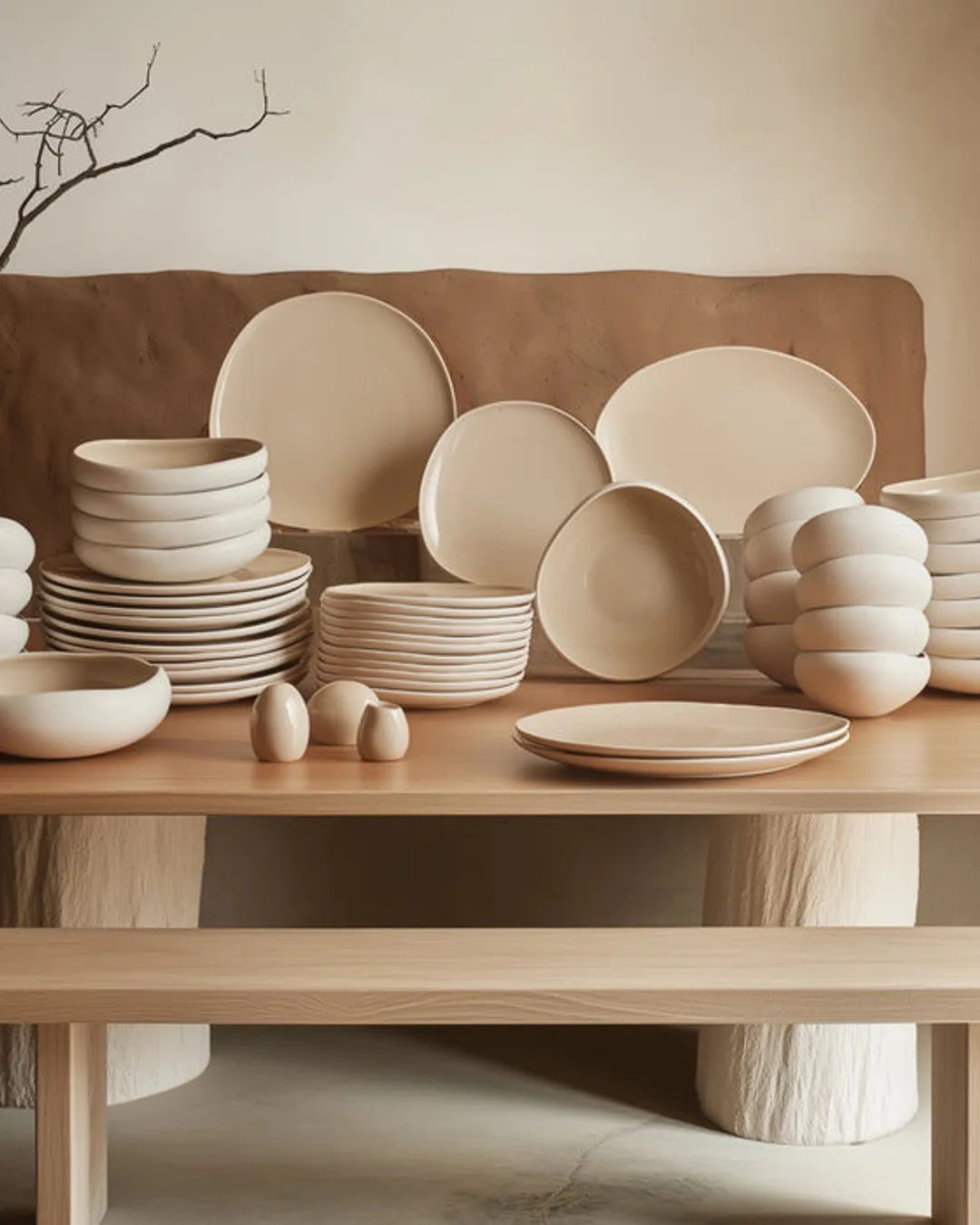 Karaca Yemek Takımı 55 Parça Earth Collecctıon NEW Cupıd Krem 8683650327790