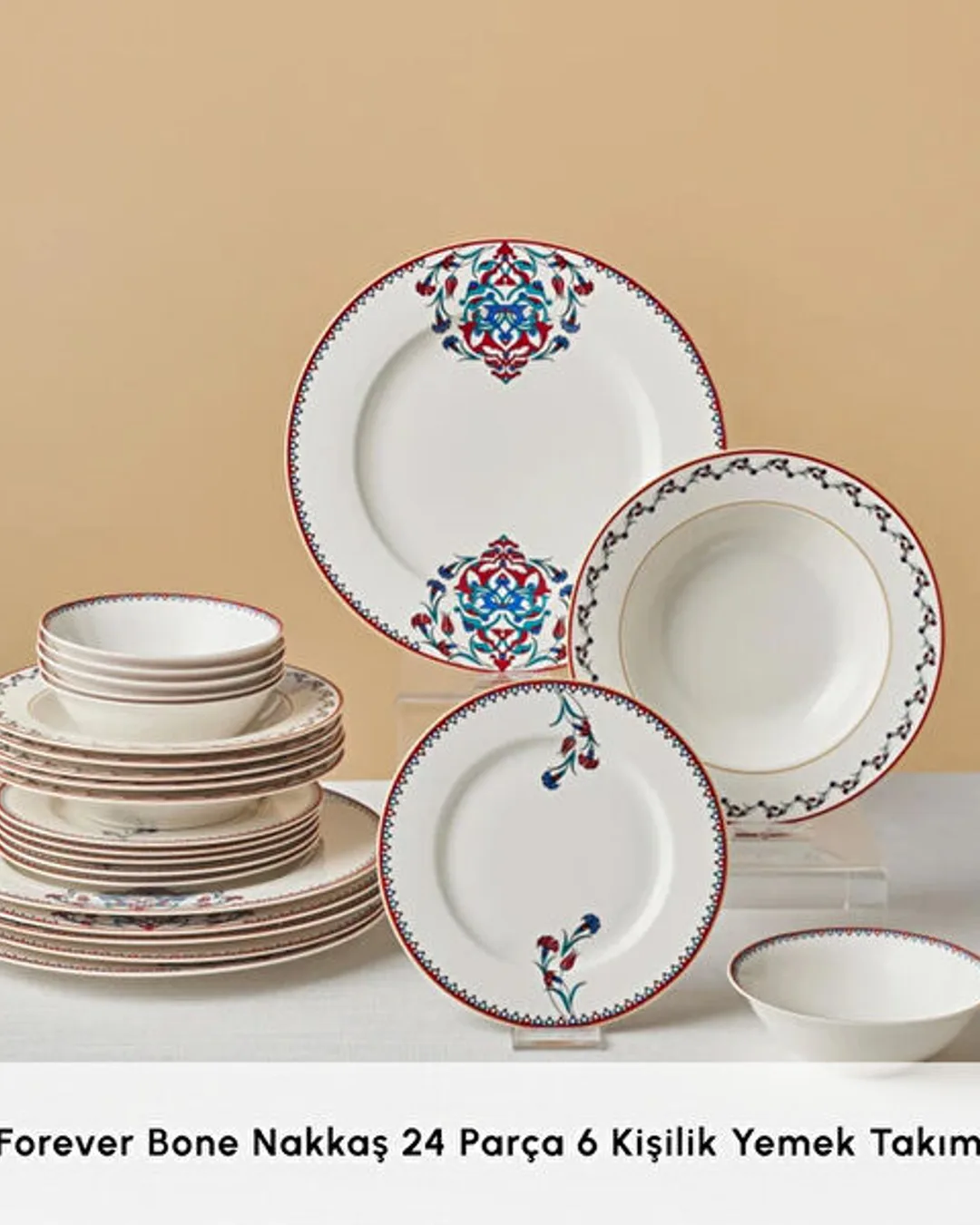 Karaca Yemek Takımı 24 Parça 6 Kişilik Nakkas 8683650026402