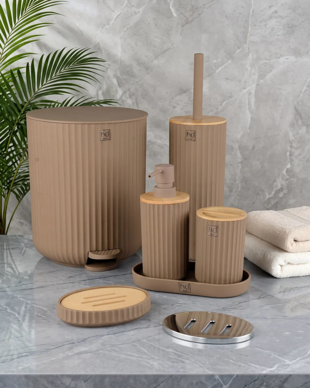 Sener Banyo Seti 5 Li Estelle Kahverengi Mtf 900535 - 1. görsel
