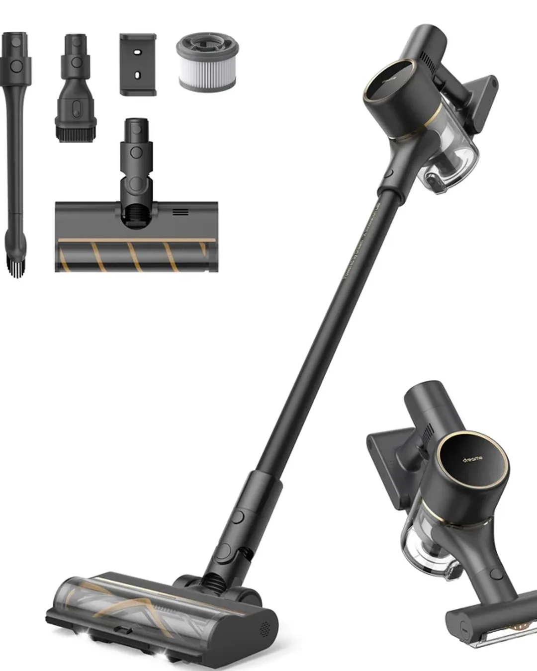 Dreame Dikey Şarjlı Islak Kuru Süpürge R10 Ultra Aquacycle Siyah - 1. görsel