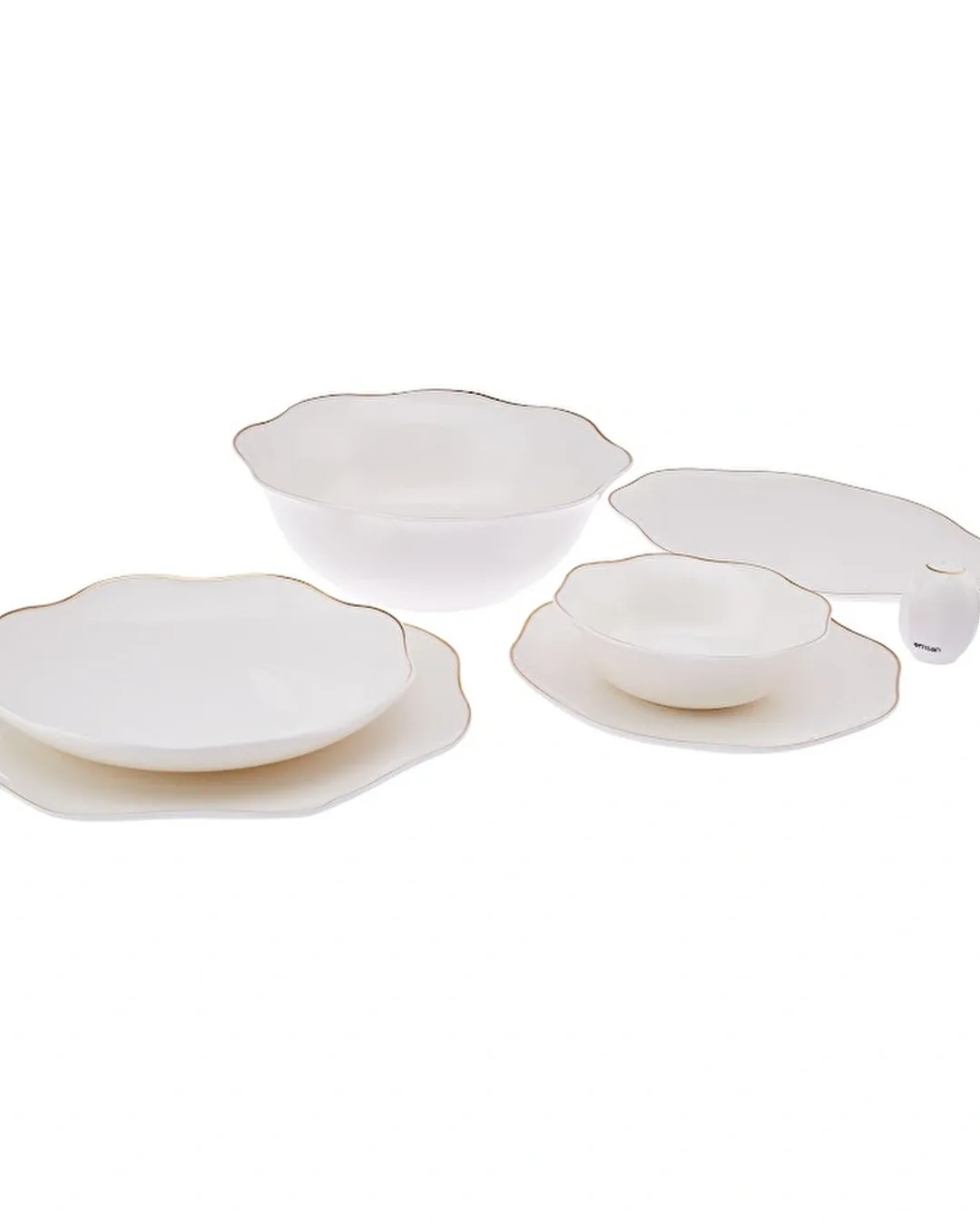 Emsan Yemek Takimi 53 Parça Porselen Fine Bone Beylerbeyi Beyaz Gold - 1. görsel
