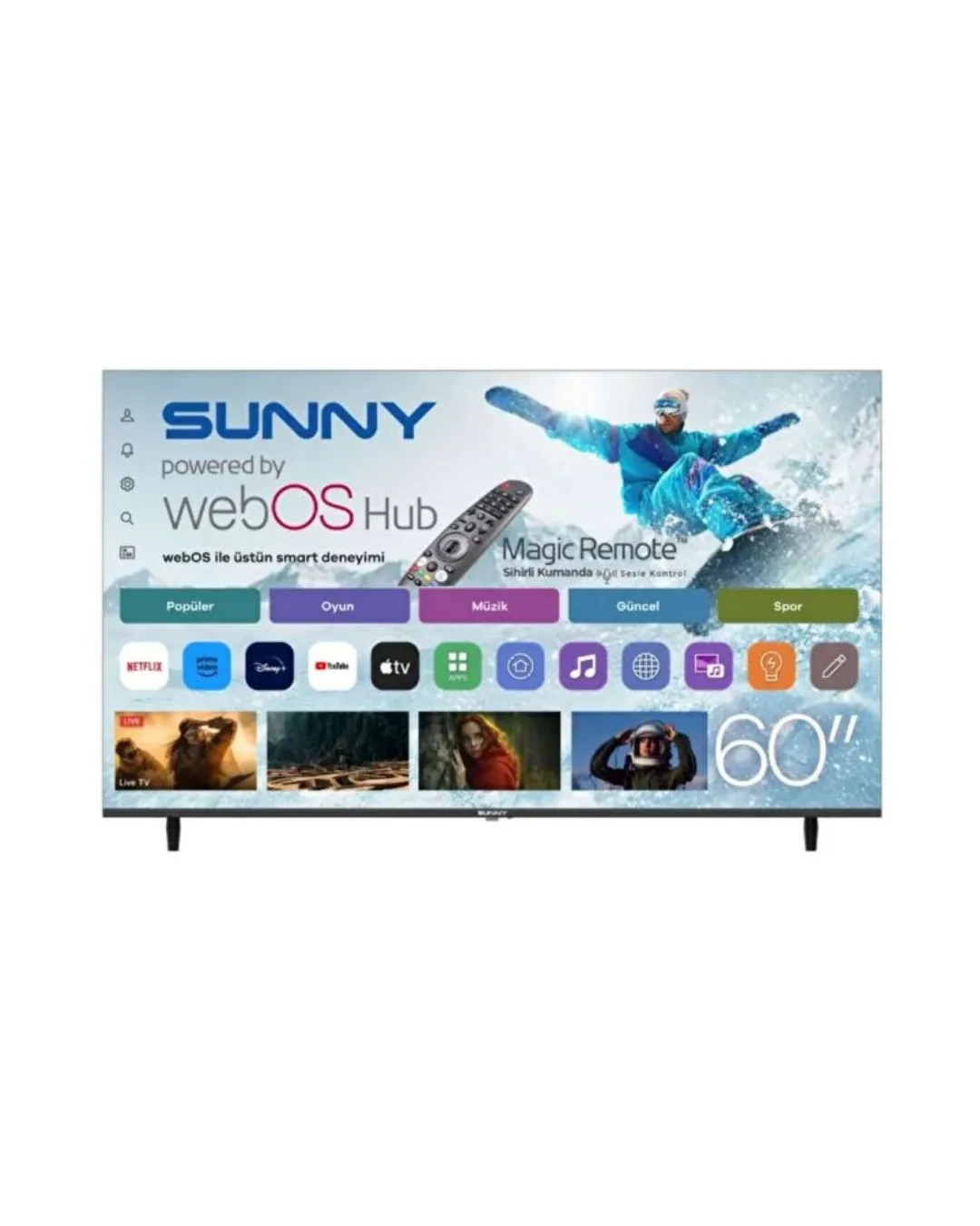 Sunny LED TV 60 Inc SN60QLEDM W02M