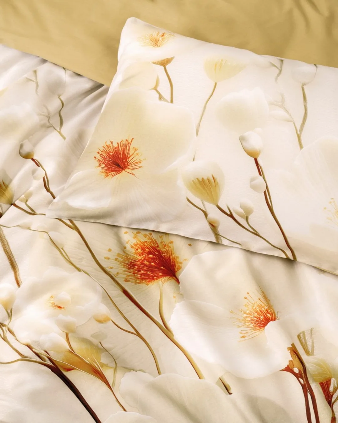 Cotton Box Nevresim Takımı Çift Kişilik 3D Flower Lumea Gold - 1. görsel